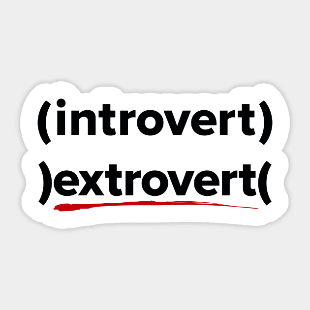 Extrovert Introvert Sticker by Spindriftdesigns